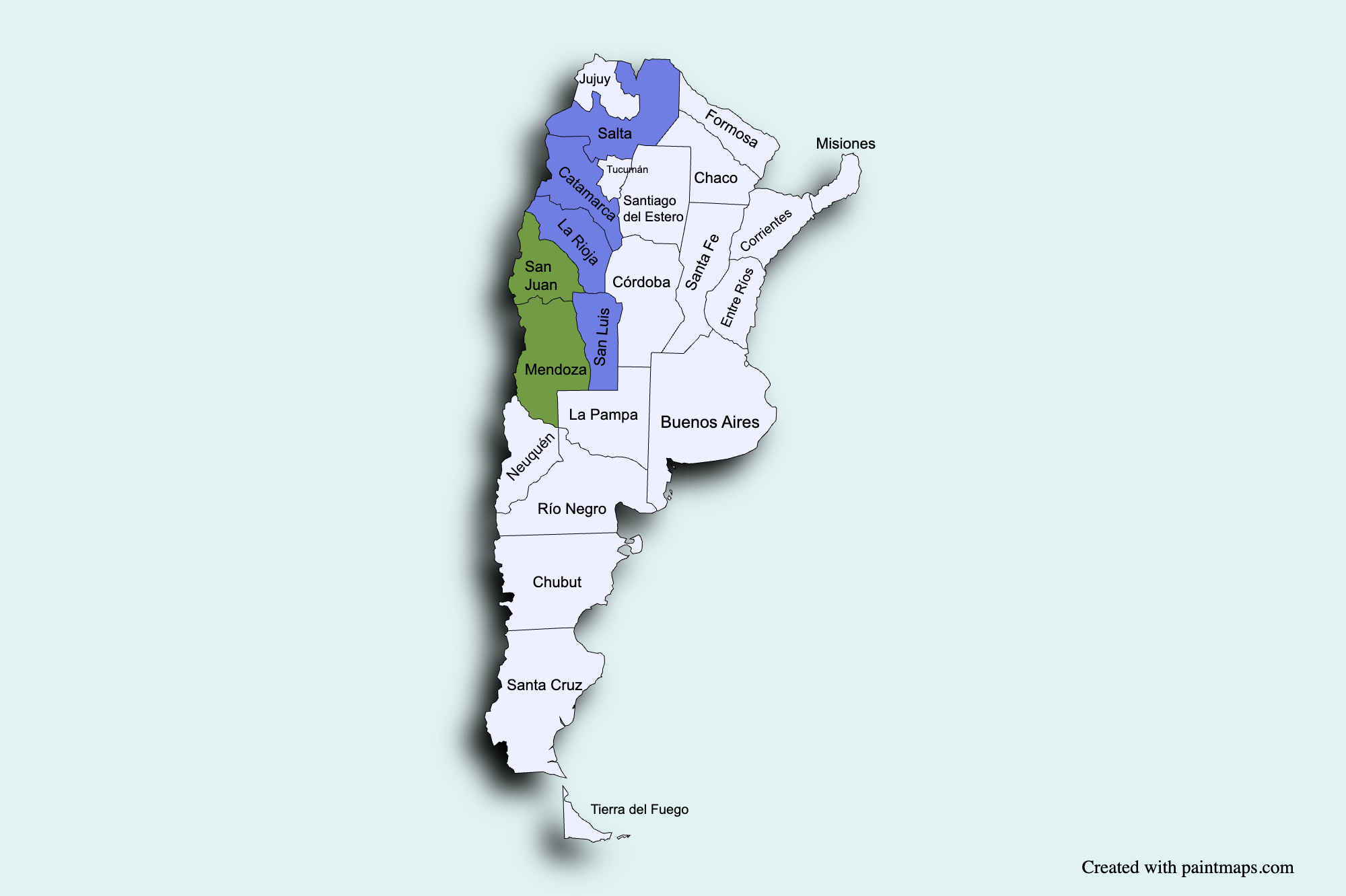 Mapa de cobertura de servicios en Argentina